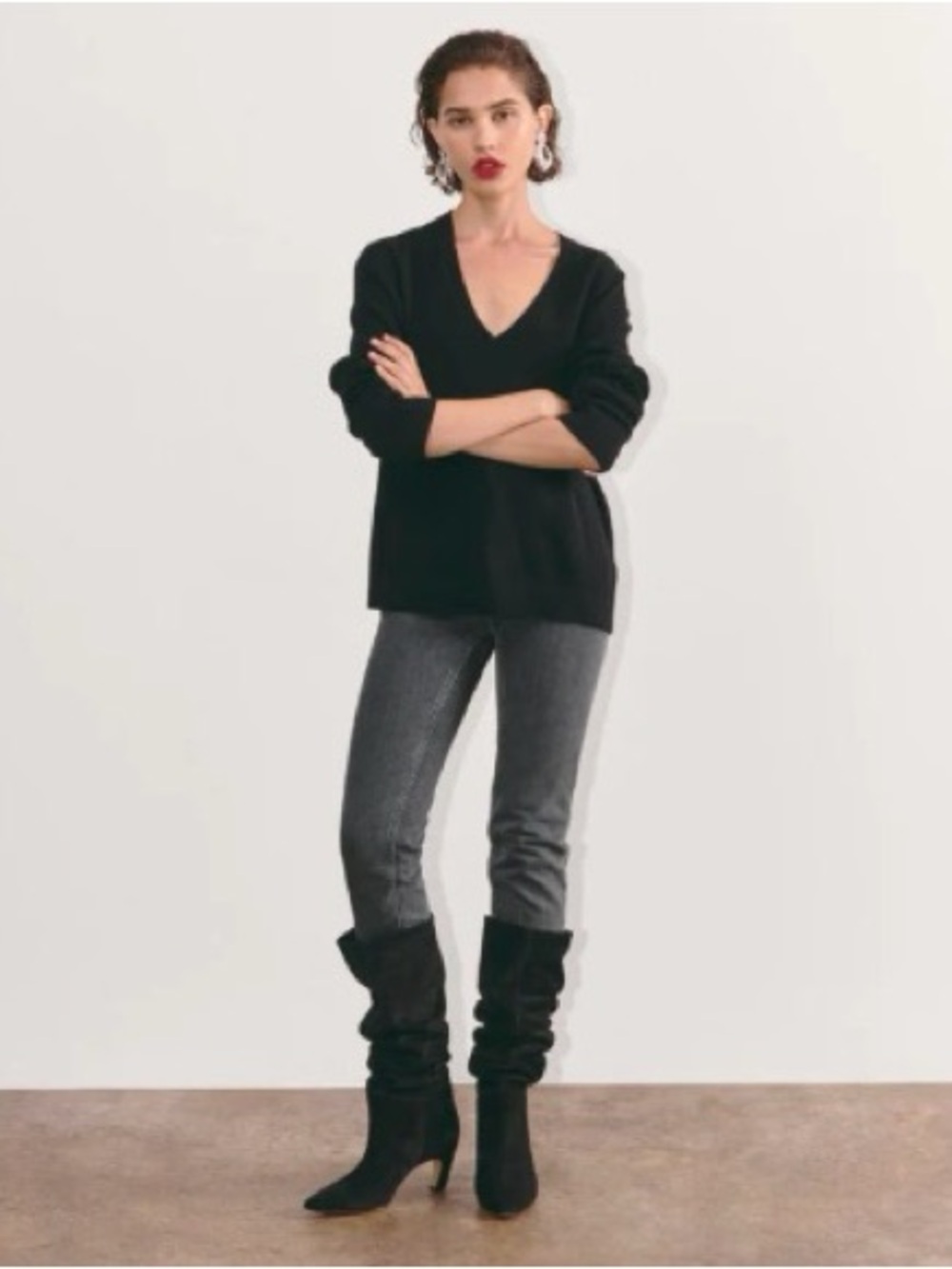 Everlane Womens The Original Cheeky Jean Washed Charcoal Sz 26